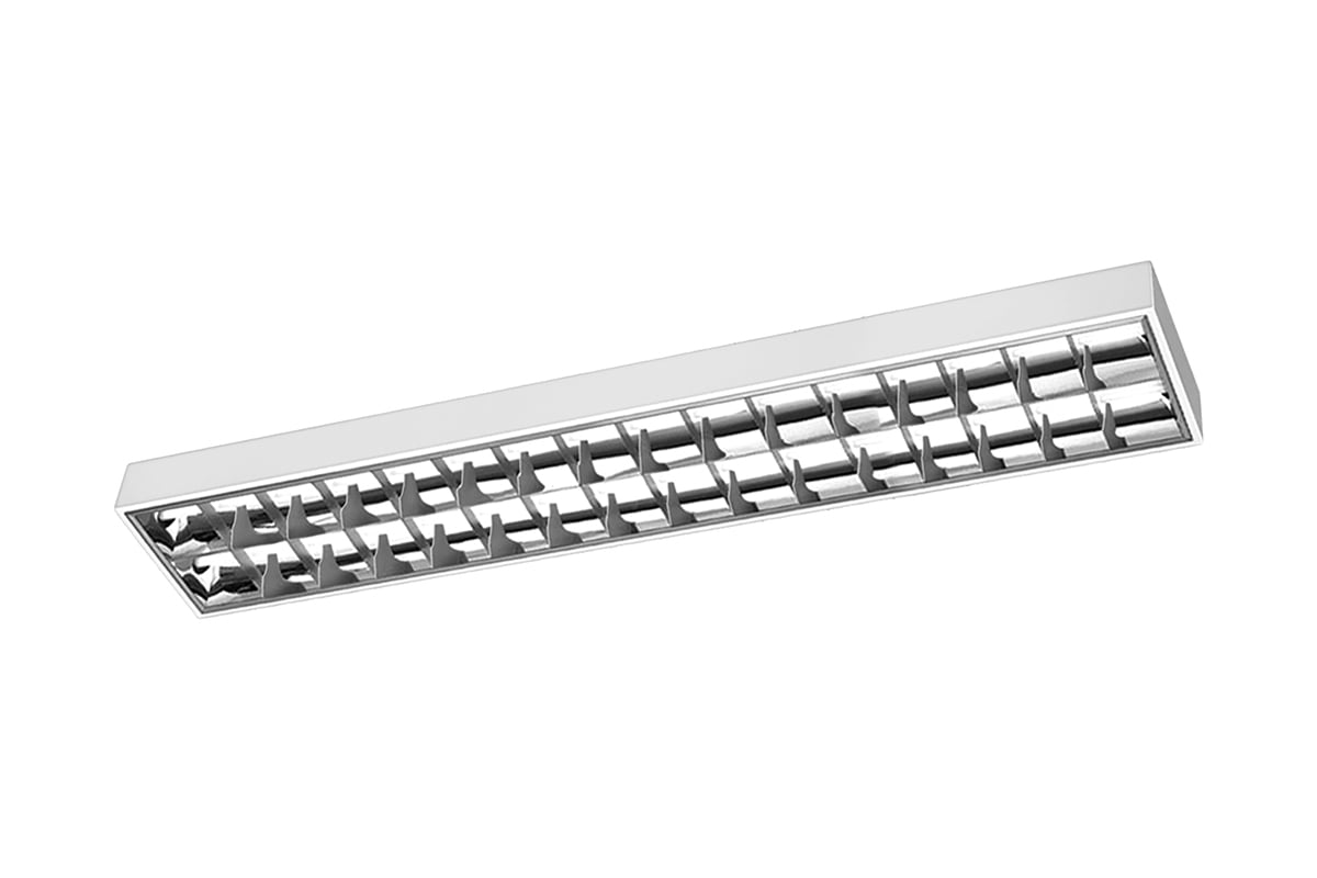 Svjetiljka s rasterom nadgradna za led 2 x T8 120cm