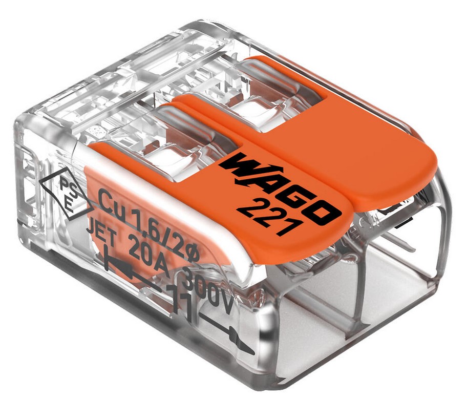 Wago stezaljka 221-412 za P/F žicu 2x 0,2-4,0 mm2